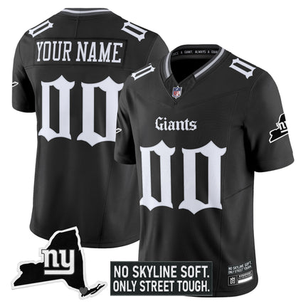 New York Giants 'Gothic Gotham Edition' Vapor Limited Custom Jersey - All Stitched