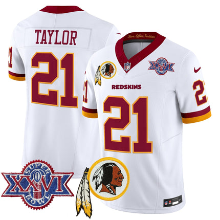 Men's Washington Redskins Throwback 1992 Super Bowl XXVI Patch Vapor Limited Jersey V3 - All Stitched