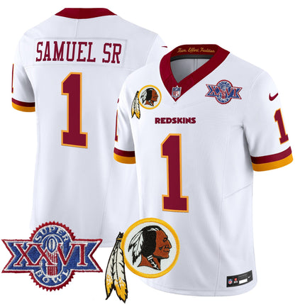 Men's Washington Redskins Throwback 1992 Super Bowl XXVI Patch Vapor Limited Jersey V3 - All Stitched