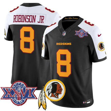 Men's Washington Redskins Throwback 1992 Super Bowl XXVI Patch Vapor Limited Jersey V3 - All Stitched
