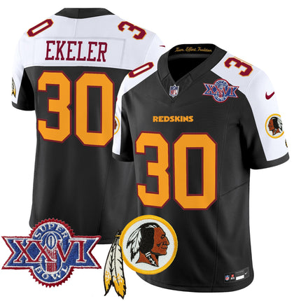 Men's Washington Redskins Throwback 1992 Super Bowl XXVI Patch Vapor Limited Jersey V3 - All Stitched