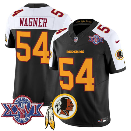 Men's Washington Redskins Throwback 1992 Super Bowl XXVI Patch Vapor Limited Jersey V3 - All Stitched