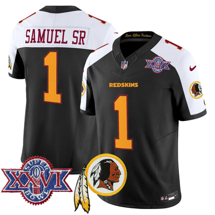 Men's Washington Redskins Throwback 1992 Super Bowl XXVI Patch Vapor Limited Jersey V3 - All Stitched