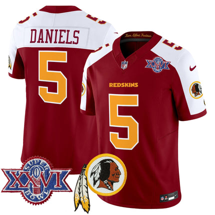 Men's Washington Redskins Throwback 1992 Super Bowl XXVI Patch Vapor Limited Jersey V3 - All Stitched