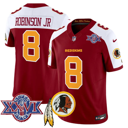 Men's Washington Redskins Throwback 1992 Super Bowl XXVI Patch Vapor Limited Jersey V3 - All Stitched