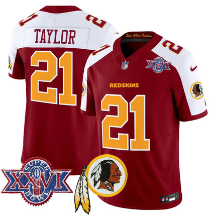 Men's Washington Redskins Throwback 1992 Super Bowl XXVI Patch Vapor Limited Jersey V3 - All Stitched