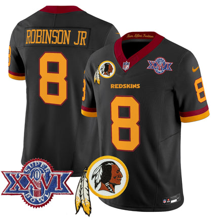 Men's Washington Redskins Throwback 1992 Super Bowl XXVI Patch Vapor Limited Jersey V3 - All Stitched