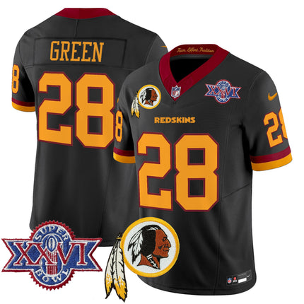Men's Washington Redskins Throwback 1992 Super Bowl XXVI Patch Vapor Limited Jersey V3 - All Stitched