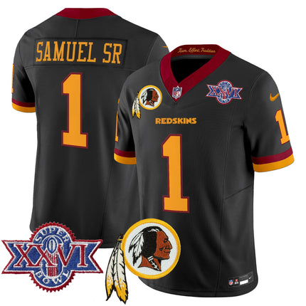 Men's Washington Redskins Throwback 1992 Super Bowl XXVI Patch Vapor Limited Jersey V3 - All Stitched