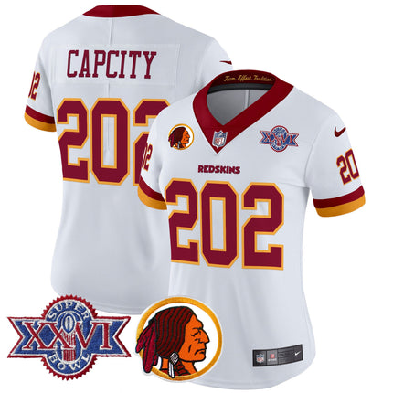 Women's Washington Redskins Throwback 1992 Super Bowl XXVI Patch Vapor Limited Jersey V2 - All Stitched