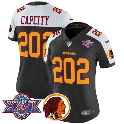 Women's Washington Redskins Throwback 1992 Super Bowl XXVI Patch Vapor Limited Jersey V2 - All Stitched