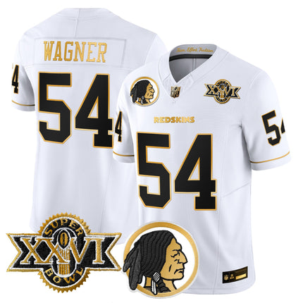 Men's Washington Redskins Throwback 1992 Super Bowl XXVI Patch Gold Vapor Limited Jersey - All Stitched