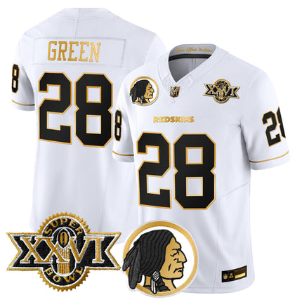 Men's Washington Redskins Throwback 1992 Super Bowl XXVI Patch Gold Vapor Limited Jersey - All Stitched