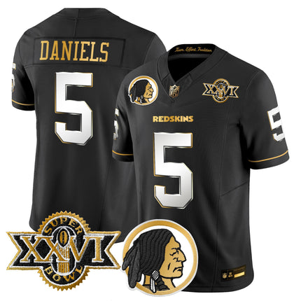 Men's Washington Redskins Throwback 1992 Super Bowl XXVI Patch Gold Vapor Limited Jersey - All Stitched