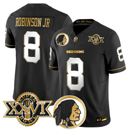 Men's Washington Redskins Throwback 1992 Super Bowl XXVI Patch Gold Vapor Limited Jersey - All Stitched