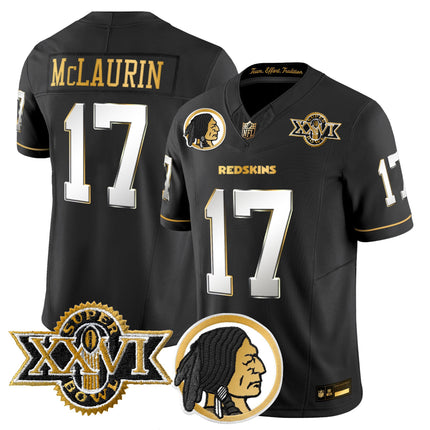 Men's Washington Redskins Throwback 1992 Super Bowl XXVI Patch Gold Vapor Limited Jersey - All Stitched
