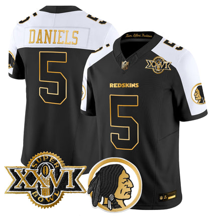 Men's Washington Redskins Throwback 1992 Super Bowl XXVI Patch Gold Vapor Limited Jersey - All Stitched
