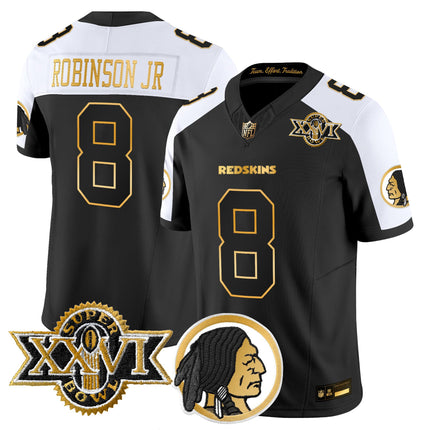 Men's Washington Redskins Throwback 1992 Super Bowl XXVI Patch Gold Vapor Limited Jersey - All Stitched