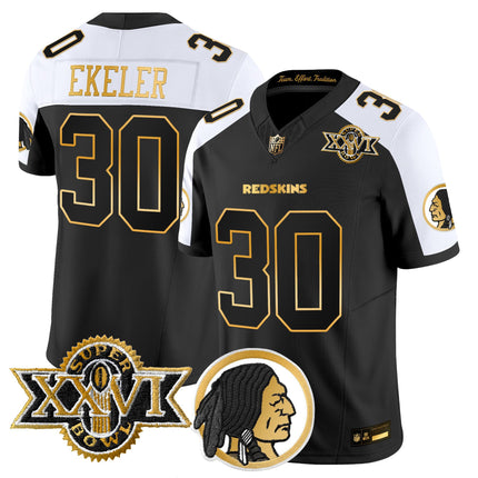 Men's Washington Redskins Throwback 1992 Super Bowl XXVI Patch Gold Vapor Limited Jersey - All Stitched