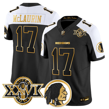 Men's Washington Redskins Throwback 1992 Super Bowl XXVI Patch Gold Vapor Limited Jersey - All Stitched