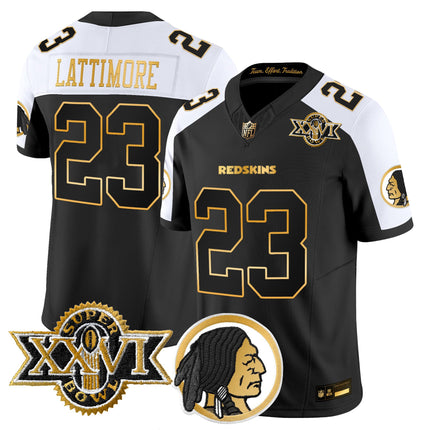 Men's Washington Redskins Throwback 1992 Super Bowl XXVI Patch Gold Vapor Limited Jersey - All Stitched