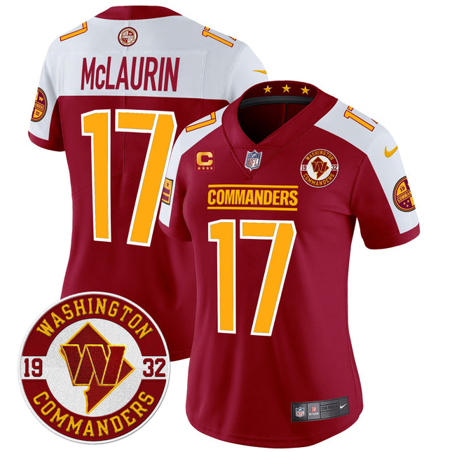 Women's Washington Commanders 2024 Vapor Limited Jersey - Est. 1932 Patch - All Stitched