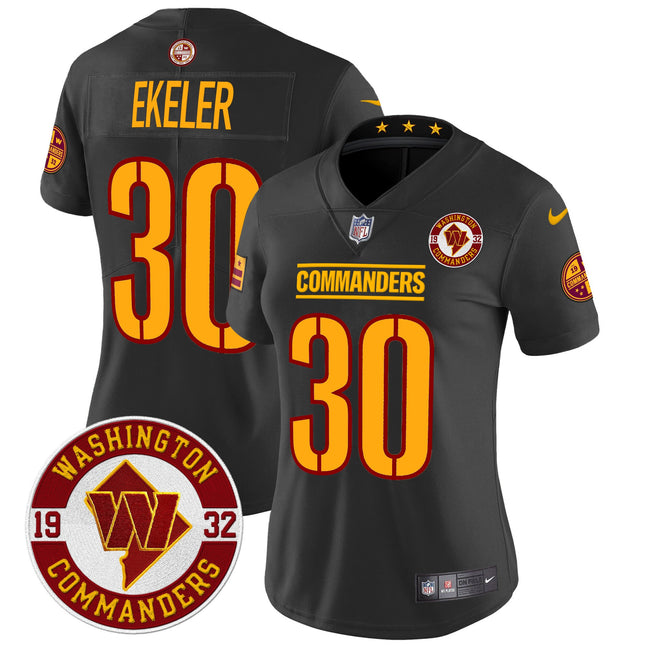 Women's Washington Commanders 2024 Vapor Limited Jersey - Est. 1932 Patch - All Stitched