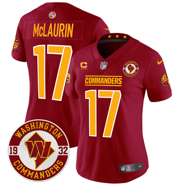 Women's Washington Commanders 2024 Vapor Limited Jersey - Est. 1932 Patch - All Stitched