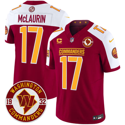 Men's Washington Commanders 2024 Vapor Limited Jersey - Est. 1932 Patch - All Stitched