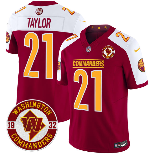 Men's Washington Commanders 2024 Vapor Limited Jersey - Est. 1932 Patch - All Stitched