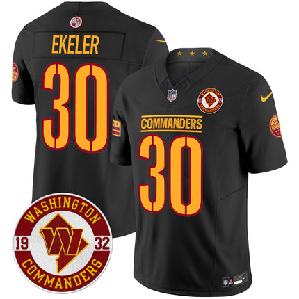 Men's Washington Commanders 2024 Vapor Limited Jersey - Est. 1932 Patch - All Stitched