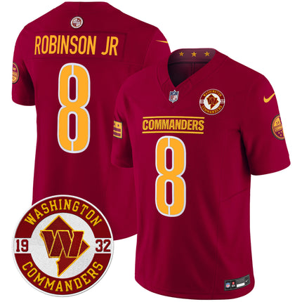 Men's Washington Commanders 2024 Vapor Limited Jersey - Est. 1932 Patch - All Stitched