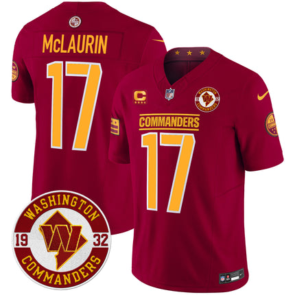 Men's Washington Commanders 2024 Vapor Limited Jersey - Est. 1932 Patch - All Stitched