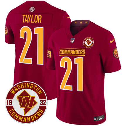Men's Washington Commanders 2024 Vapor Limited Jersey - Est. 1932 Patch - All Stitched