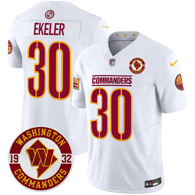 Men's Washington Commanders 2024 Vapor Limited Jersey - Est. 1932 Patch - All Stitched
