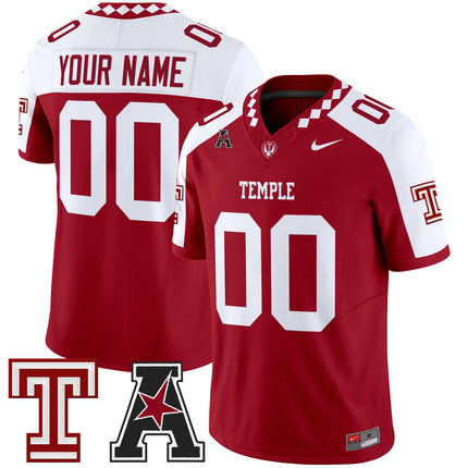 Temple Owls 2025 Vapor Limited Custom Jersey - All Stitched