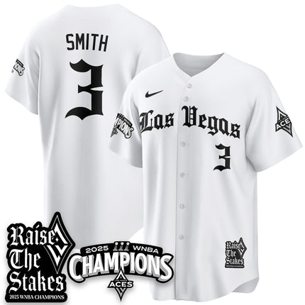 Las Vegas Aces 2025 WNBA Championship Baseball Jersey - All Stitched