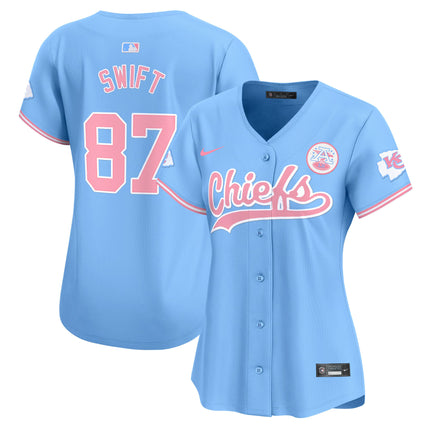 Women's Chiefs Bubblegum Pink Vapor Premier Limited Jersey - All Stitched