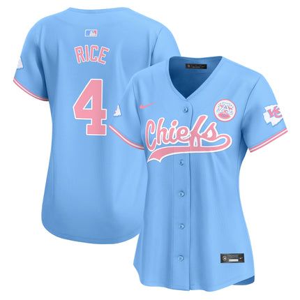 Women's Chiefs Bubblegum Pink Vapor Premier Limited Jersey - All Stitched