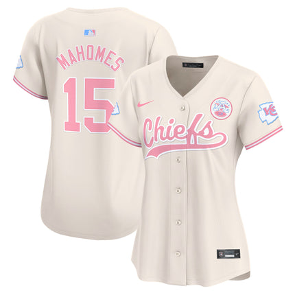 Women's Chiefs Bubblegum Pink Vapor Premier Limited Jersey - All Stitched