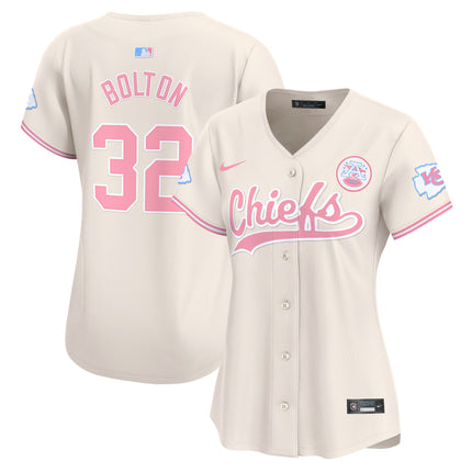Women's Chiefs Bubblegum Pink Vapor Premier Limited Jersey - All Stitched