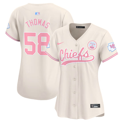 Women's Chiefs Bubblegum Pink Vapor Premier Limited Jersey - All Stitched