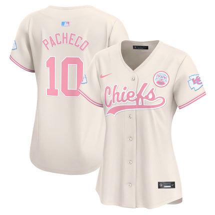 Women's Chiefs Bubblegum Pink Vapor Premier Limited Jersey - All Stitched