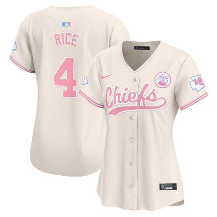 Women's Chiefs Bubblegum Pink Vapor Premier Limited Jersey - All Stitched