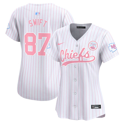 Women's Chiefs Bubblegum Pink Vapor Premier Limited Jersey - All Stitched