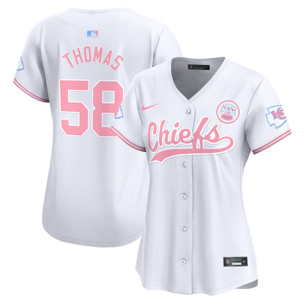 Women's Chiefs Bubblegum Pink Vapor Premier Limited Jersey - All Stitched