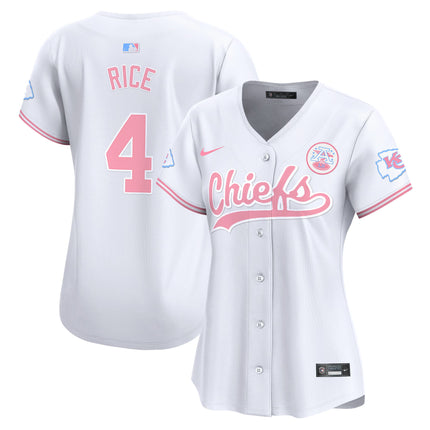 Women's Chiefs Bubblegum Pink Vapor Premier Limited Jersey - All Stitched