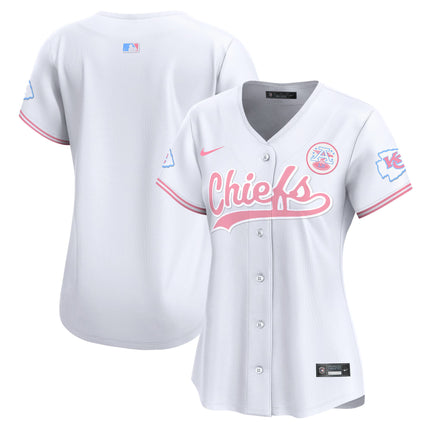 Women's Chiefs Bubblegum Pink Vapor Premier Limited Jersey - All Stitched