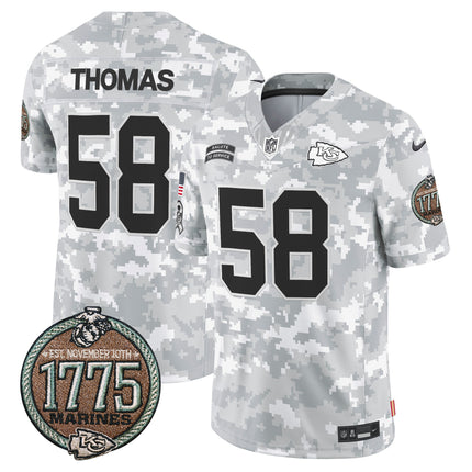 Men's Chiefs 2024 Salute to Service Establishment Year Patch Vapor Limited Jersey - All Stitched