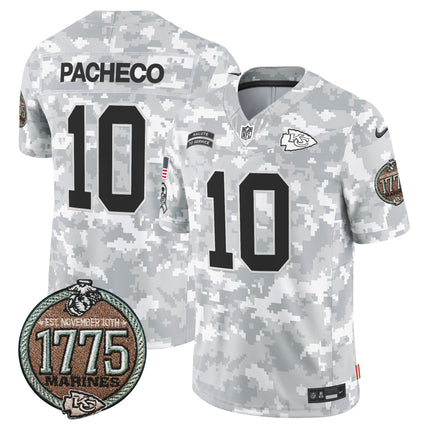 Men's Chiefs 2024 Salute to Service Establishment Year Patch Vapor Limited Jersey - All Stitched